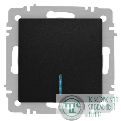Выключатель 1-кл. СП Accent 6-102-05 10А IP20 250В с подсветкой AL/CU антрацит Intro Б0063475