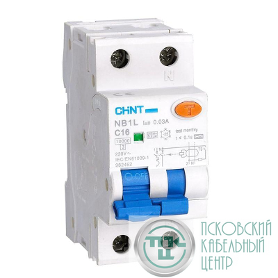 Выключатель автоматический дифференциального тока 1п+N C 25А 30мА тип A 6кА NB1L (36мм) (R) CHINT 203021
