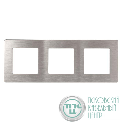Рамка 3-м 12-5103-03 сатин алюм. Эра Б0052521