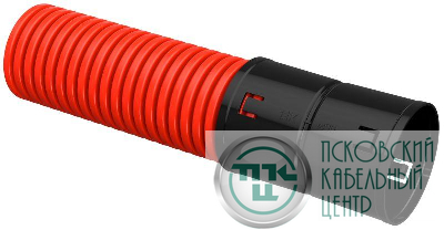 Труба гофрированная двустенная ПНД гибкая d90мм с муфтой красн. (уп.50м) IEK CTG12-090-K04-050-R