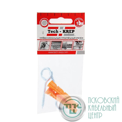 Шуруп-кольцо 5х40 с универс. дюбелем 8.0х51 (уп.2шт) Tech-Krep/Zitar 109500