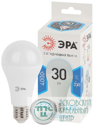 Лампа светодиодная LED A65-30W-840-E27 30Вт A65 грушевидная 4000К нейтр. бел. E27 Эра Б0048016