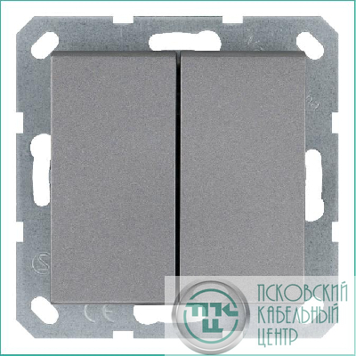Переключатель проходной 2-кл. 10А IP20 механизм алюм. Jasmart G3022S