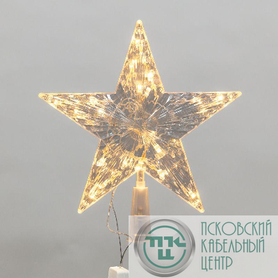 Фигура светодиодная "Звезда" 22см LED тепл. бел. 230В IP20 на елку постоян. свечение Neon-Night 501-006