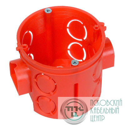 Коробка установочная СП углубленная 80-0510С безгалогенная (HF) 68х62 с саморезами Промрукав 80-0510С