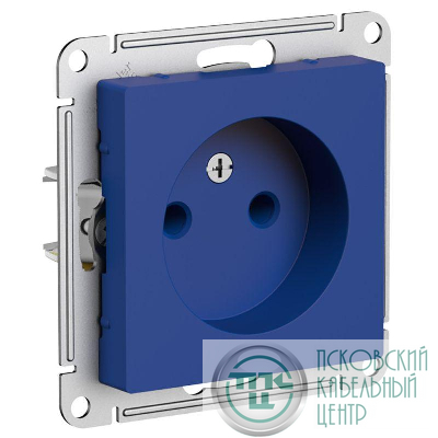 Розетка AtlasDesign 16А без заземл. без шторок механизм аквамарин SE ATN001141
