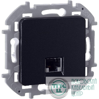 Розетка компьютерная Inspiria RJ45 кат.5E UTP антрацит IEK 673828