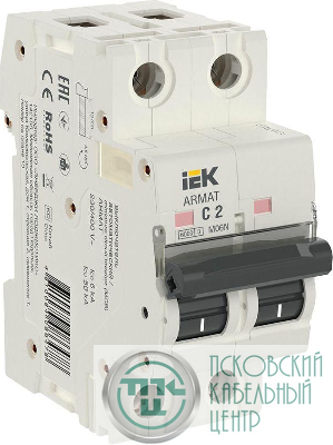 Выключатель автоматический 2п C 2А M06N ARMAT IEK AR-M06N-2-C002