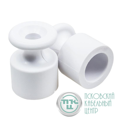 Изолятор ОП пластик бел. (уп.10шт) Bironi B1-551-21-10