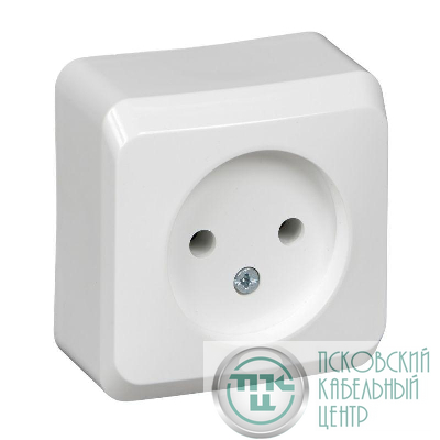 Розетка 1-м ОП Этюд 16А IP20 250В без заземл. без защ. шторок бел. SE PA16-001B