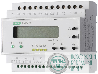 Устройство управления резервным питанием AVR-02 (3х400В+N; 5 перекл. х8А; IP20) F&F EA04.006.004