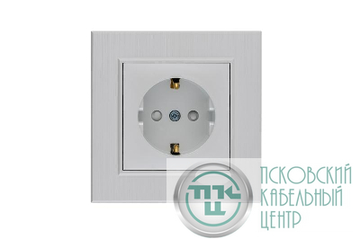 Розетка 1-м Karea LINE STAR с заземл. жемчуж. Makel 86100028