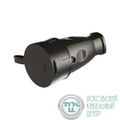 Разъем штепсельный РА16-005 16А IP44 250В с заземл. каучук Витебск 0205-00010