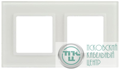 Рамка 2-м Elegance 14-5102-01М для розеток и выключателей стекло матов. бел. Эра Б0065834