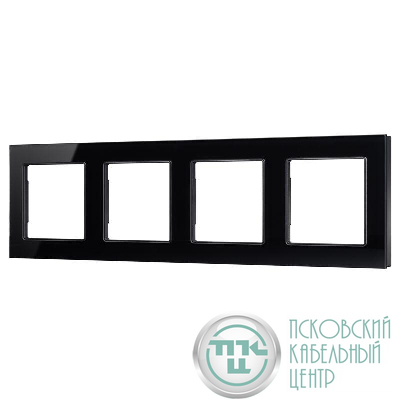 Рамка стеклянная FRM-GLARE-GS-4-BK Arlight 043803