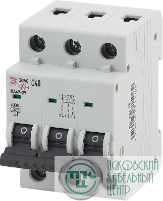 Выключатель автоматический модульный 3п C 40А ВА47-29 Pro NO-900-48 ЭРА Б0031780