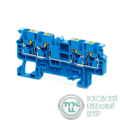 Клемма с 4-мя контактами push-in OptiClip СP-2.5-QUATTRO-(0.2-2.5)-I-BU син. КЭАЗ 331847