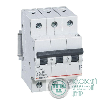 Выключатель автоматический модульный 3п C 16А 4.5кА RX3 ИЭК Leg 419708