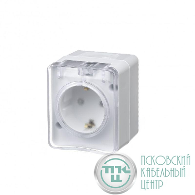 Розетка 1-м ОП AtlasDesign PROFI 16А IP54 250В заземл. защ. шторки бел. SE ATN540145