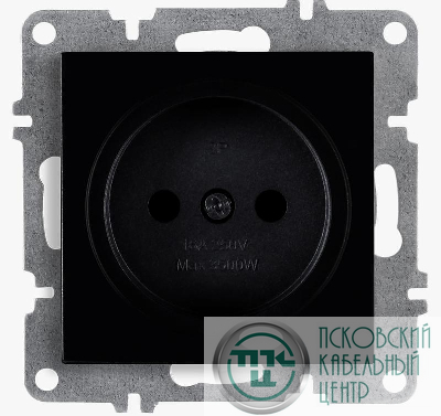 Розетка 1-м СП LAVIN/KAREN 16А IP20 без заземл. механизм черн. ARVIA 50 07 2000 215