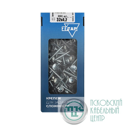 Саморез для тонкого метал. листа 4.2х32 (коробка) (уп.200шт) Zitar 102142