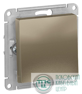 Выключатель 1-кл. AtlasDesign 2-п. 10А мех. шампань SE ATN000521