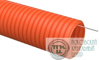Труба гофрированная ПНД тяжелая d16мм с протяжкой оранж. (уп.100м) IEK CTG21-16-K09-100
