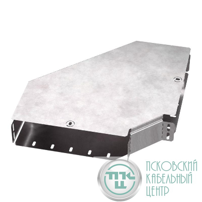 Угол для лотка горизонтальный 90град. 300х80 Стандарт с крышкой Промрукав PR16.0421