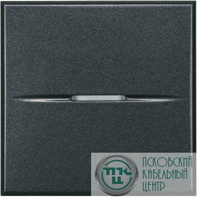 Кнопка аксиальная 1-кл Axolute 10А авт. клеммы 2мод. антрацит Leg BTC HS4005M2AN
