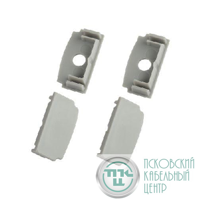 Набор заглушек 6114-3 для профиля 6114 2шт глухие 2шт с отверстием Эра Б0062815