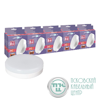 Лампа светодиодная PLED-GX53 8Вт 4000К нейтр. бел. GX53 640лм 230В 50Гц (уп.10шт) JazzWay 5006072
