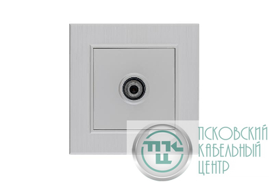 Розетка TV проходная Karea LINE STAR жемчуж. Makel 86100007