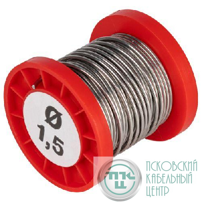 Припой для пайки ПОС 61 проволока d1.5мм катушка 100гр Эра Б0061079