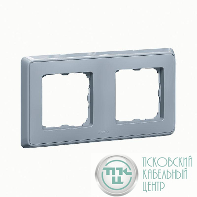Рамка 2-м Cariva жемчуж./сер. (DIY-упак.) Leg 695976