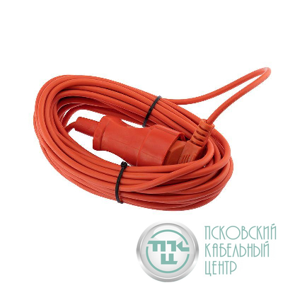 Удлинитель-шнур ПВС 2х0.75 10м без заземл. 6А 1300Вт IP20 оранж. PROCONNECT 11-7105