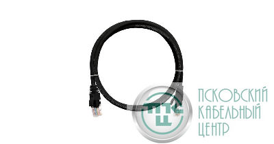 Шнур коммутационный кат.5E (класс D) U/UTP 4 пары 24 AWG (7х0.205мм) 100МГц 2хRJ45 (8P8C) T568B заливной с защитой защелки мж BC чистая медь LSZH нг(А)-HFLTx 0.5м черн. NIKOMAX NMC-PC4UD55B-005-C-BK