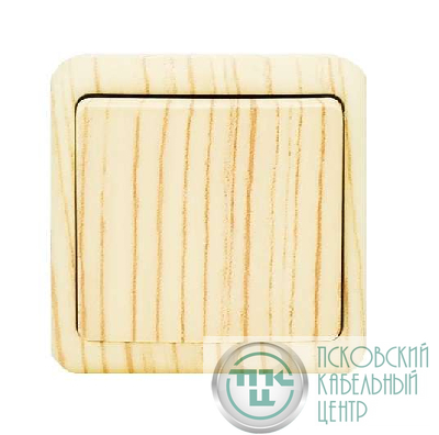 Выключатель 1-кл. ОП VIOLA 10А IP20 беленый дуб LEZARD 751-5200-100