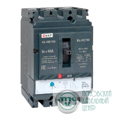 Выключатель автоматический 3п 100/40А 36кА ВА-99C Compact NS PROxima EKF mccb99C-100-40