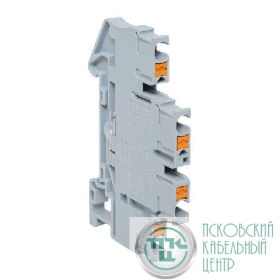 Колодка клеммная пружинная двухуровневая 2.5 Push-in сер. EKF PIT-2.5-double