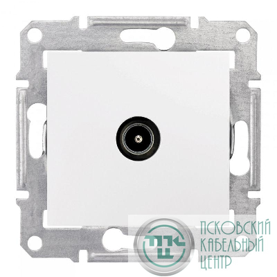 Розетка телевизионная оконечная TV 1-м СП Sedna 1дБ механизм бел. SchE SDN3201621