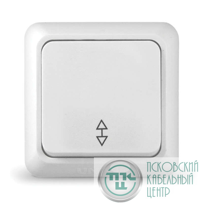 Переключатель проходной 1-кл. ОП Олимп 10А IP20 бел. UNIVersal О0025