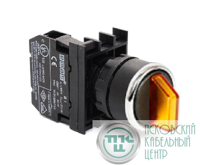 Переключатель 0-1 без фиксации желт. (1НО) EMAS B100SL21S
