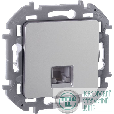 Розетка телефонная СП Inspiria RJ11 IP20 механизм алюм. IEK 673822
