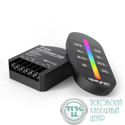 Контроллер RGB 12/24В 288/576Вт 3 канала 24А IP20 ПДУ RF сенсорный Apeyron 04-103