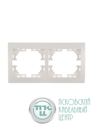 Рамка 2-м Mira горизонт. бел. LEZARD 701-0200-147