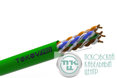 Кабель витая пара U/UTP 4х2х24AWG(0.52мм) кат.5E PVCLS нг(А)-LSLTx indoor Fluke tested 305м (м) PRO TOKOV ELECTRIC TKP-C11-U42-5E-RU-LSLTx