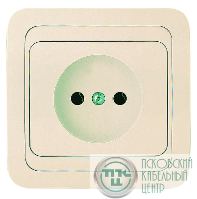 Розетка 1-м СП Mimoza 16А IP20 без заземл. керамика крем./крем. Makel 25002