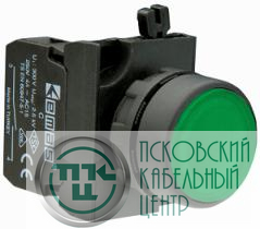 Кнопка нажимная круглая CP101DY (2НО) зел. EMAS CP101DY