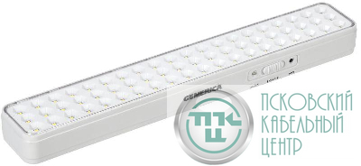 Светильник светодиодный аккумуляторный ДБА 1060 непостоян. действия 60LED 6ч 6Вт GENERICA LDBA0-1060-6-01-K01-G
