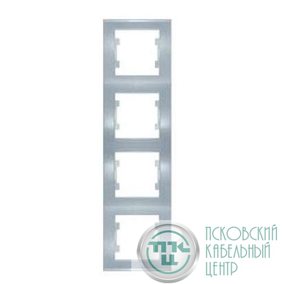 Рамка 4-м Бриллиант верт. серебр. UNIVersal 7949742